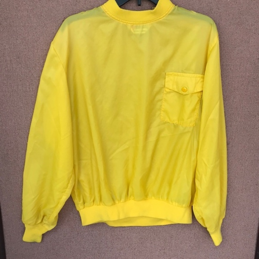 Vintage yellow Field and Stream‎ shirt pull over windbreaker